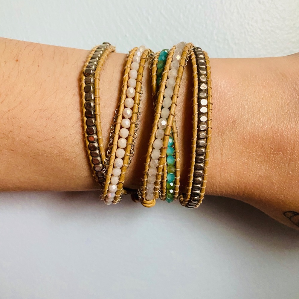 Beaded wrap bracelet